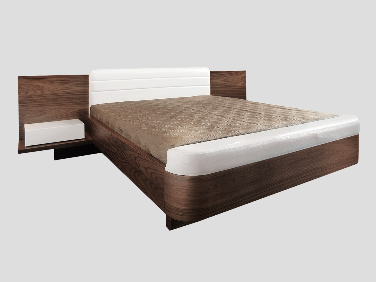 Drveni krevet sa zaobljenim ivicama po meri sa podiznim mehanizmom FLY Linea Milanovic