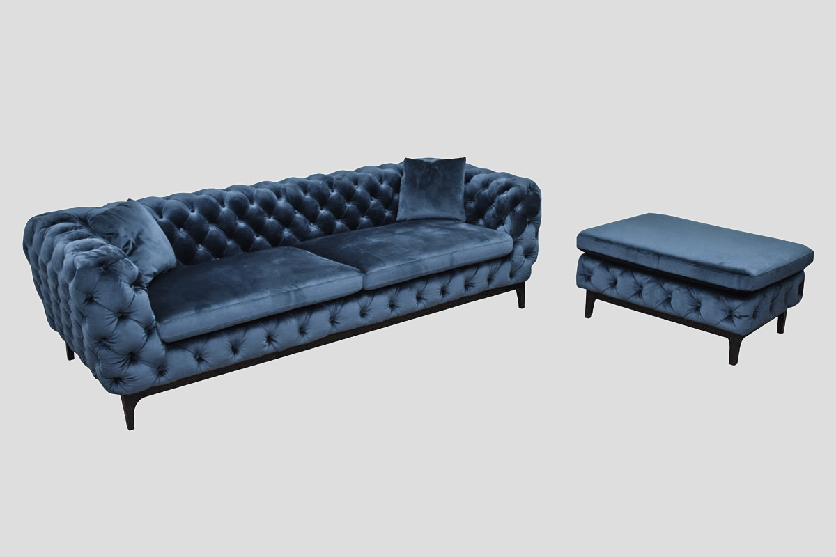 Cetvorosed sofa chest sa dugmicima na nogicama Beograd Linea Milanovic LINCHESTER