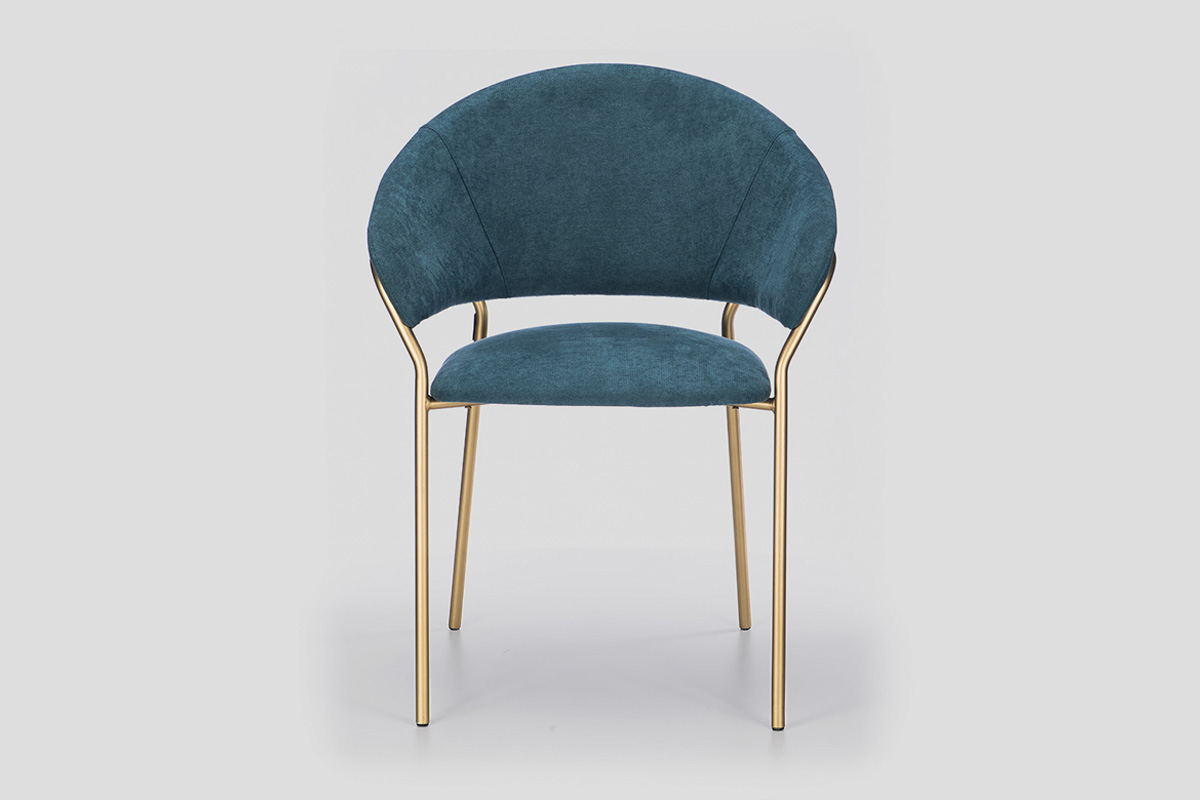 Modern upholstered chair with metal legs Serbia manufacture production Linea Milanovic