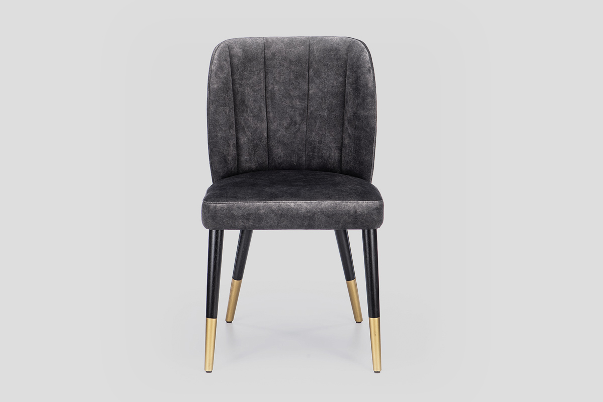 Modern upholstered chair with solid wood legs Linea Milanovic