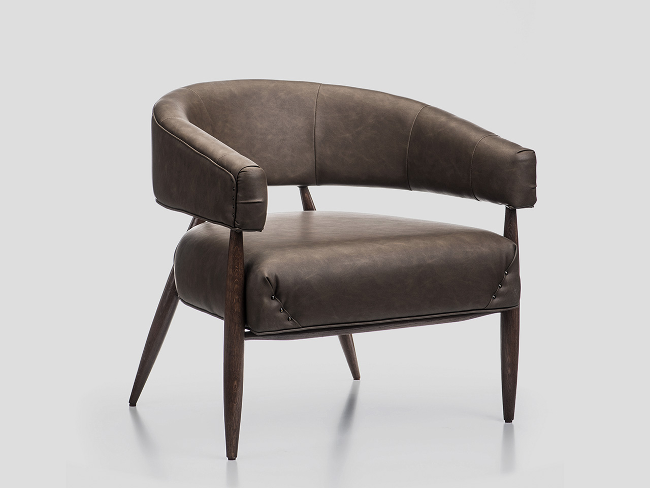 Moderna kozna lounge fotelja za kafice Linea Milanovic