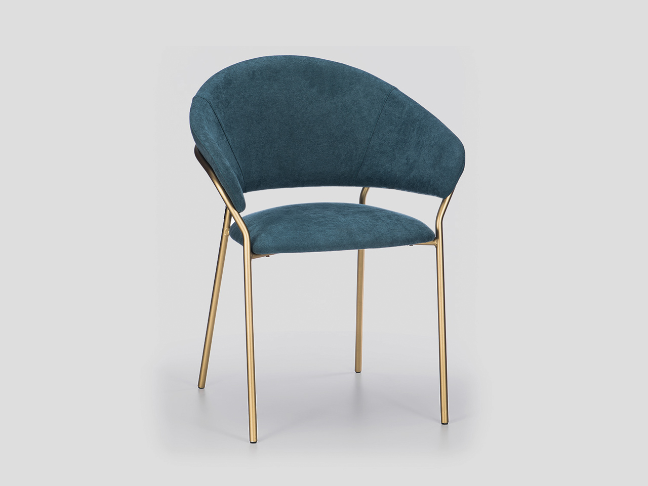 Moderna tapacirana stolica fotelja sa metalnim nogama Linea Milanovic 2