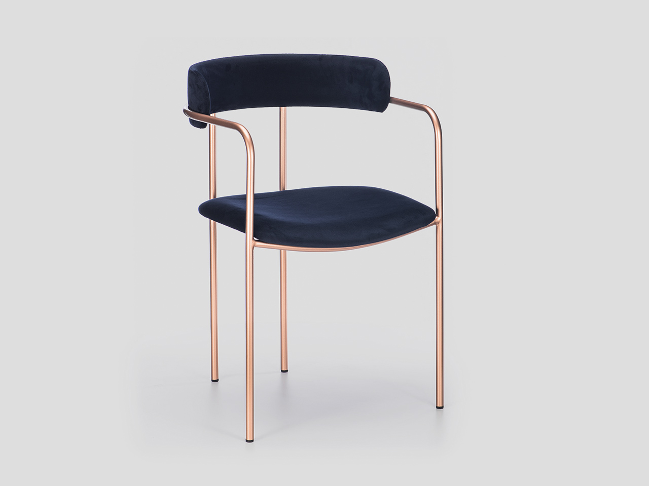 Moderna tapacirana stolica sa metalnim nogama Linea Milanovic