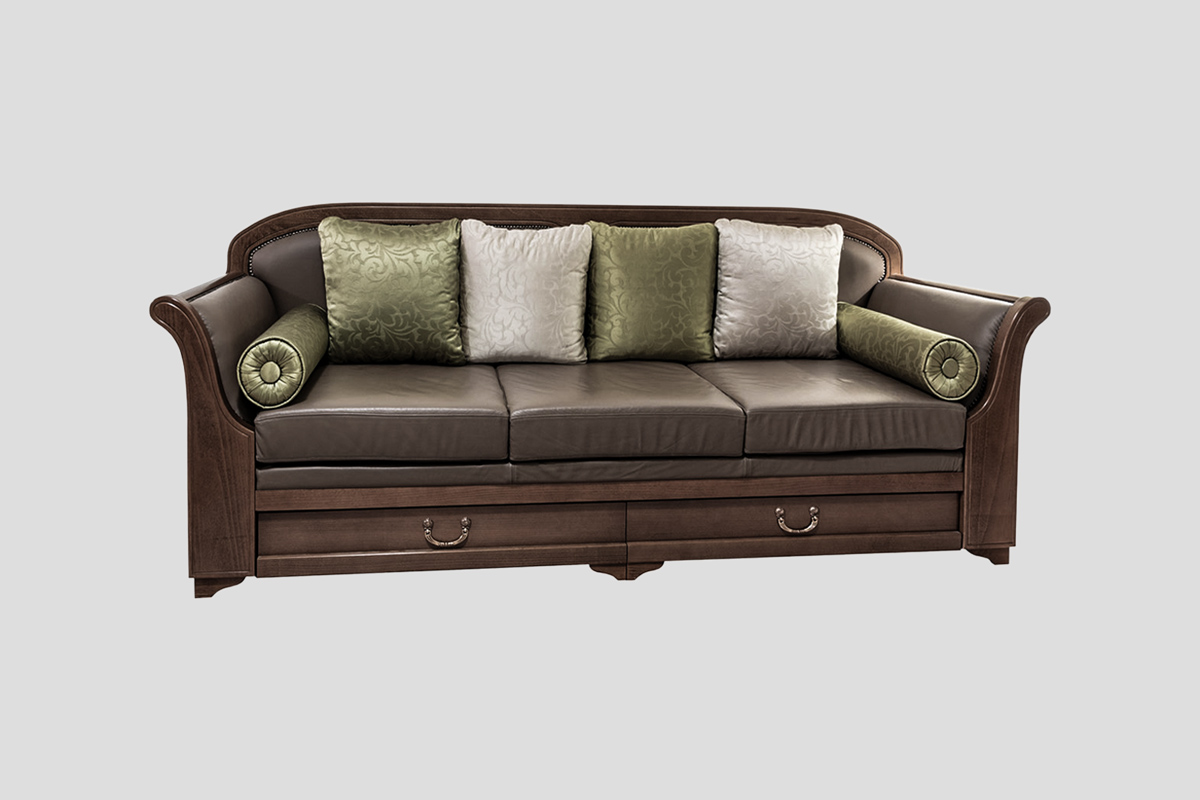 Tuja sofa stilski namestaj dvosed trosed sa fiokama Linea Milanovic
