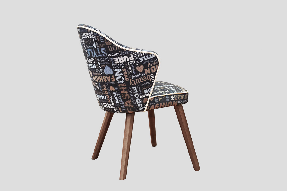 modern upholstered chair with solid wood legs Serbia manufacture production AURA Linea Milanovic