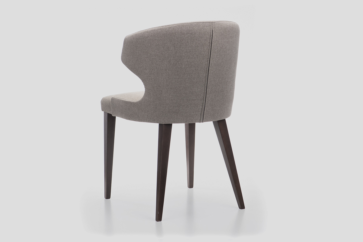 modern upholstered chair with solid wood legs Serbia manufacture production YPSILON Linea Milanovic