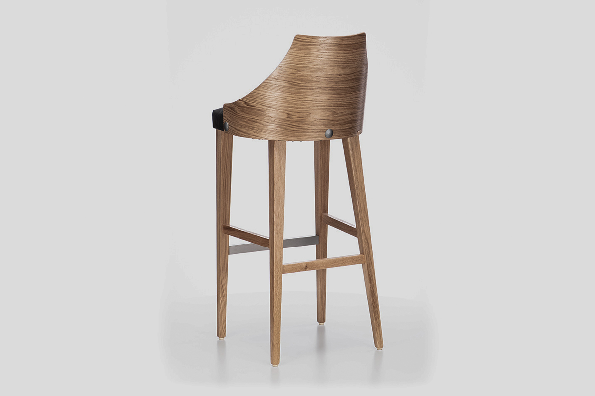 Drvena barska stolica modernog dizaja materijali po zelji SOFIA B SMALL WOODBeograd