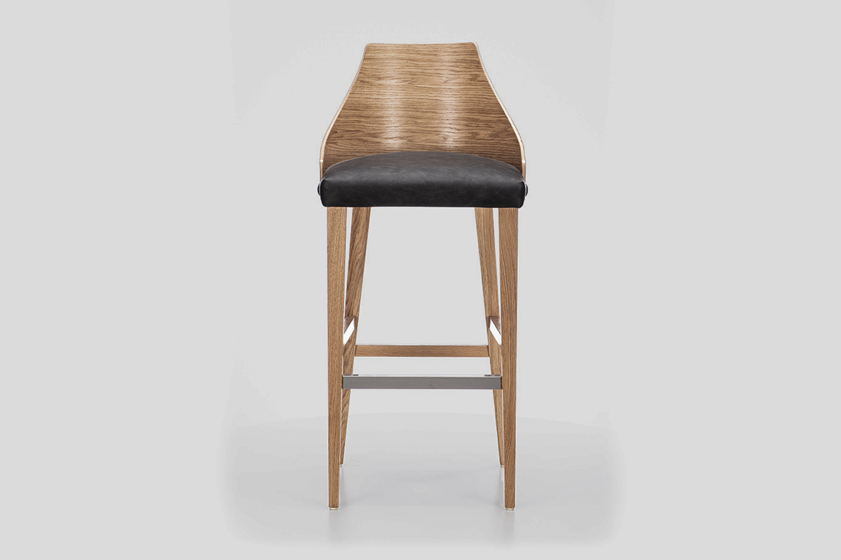 Wooden bar modern high chair Serbian manufacture Linea Milanovic SOFIA WOOD SMALL custom made furniture