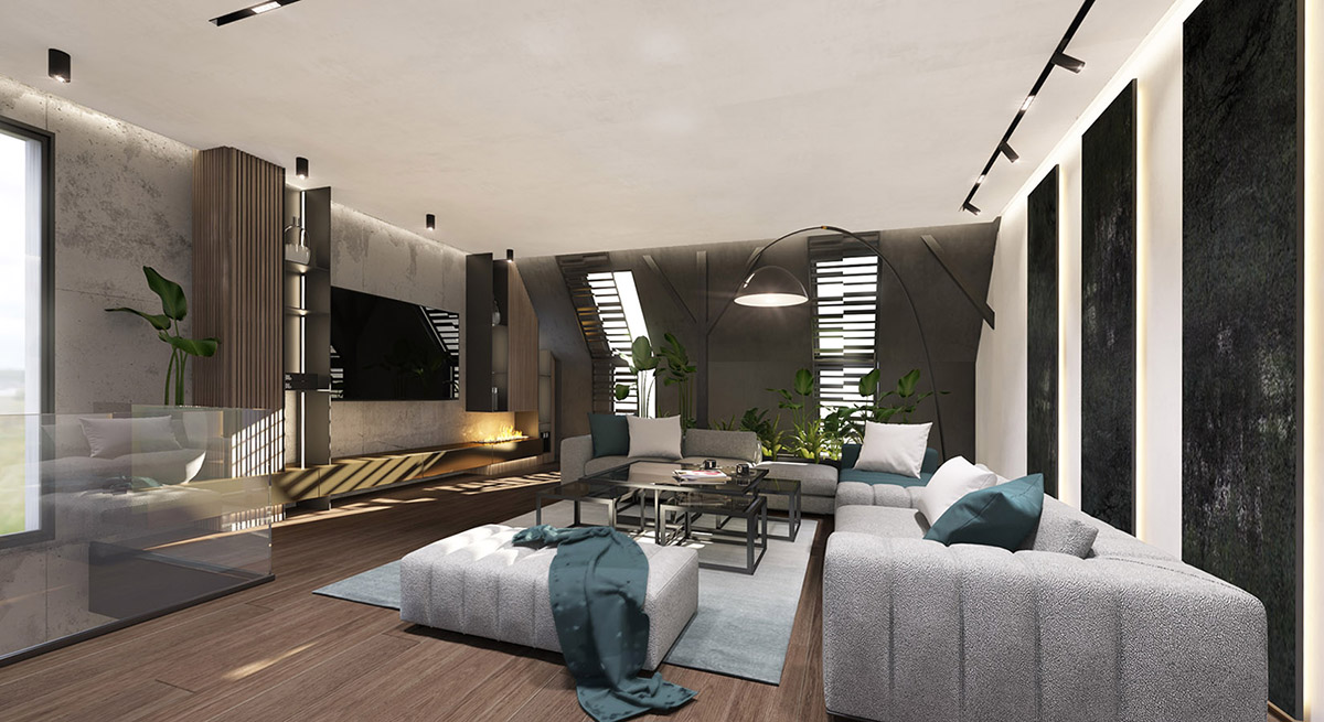 Living room interior design modern