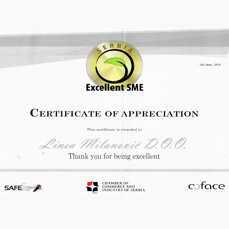 excellent cme sertifikat Linea Milanovic Beograd